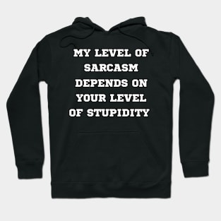 My Level Of Sarcasm Depends On Your Level Of Stupidity Hoodie